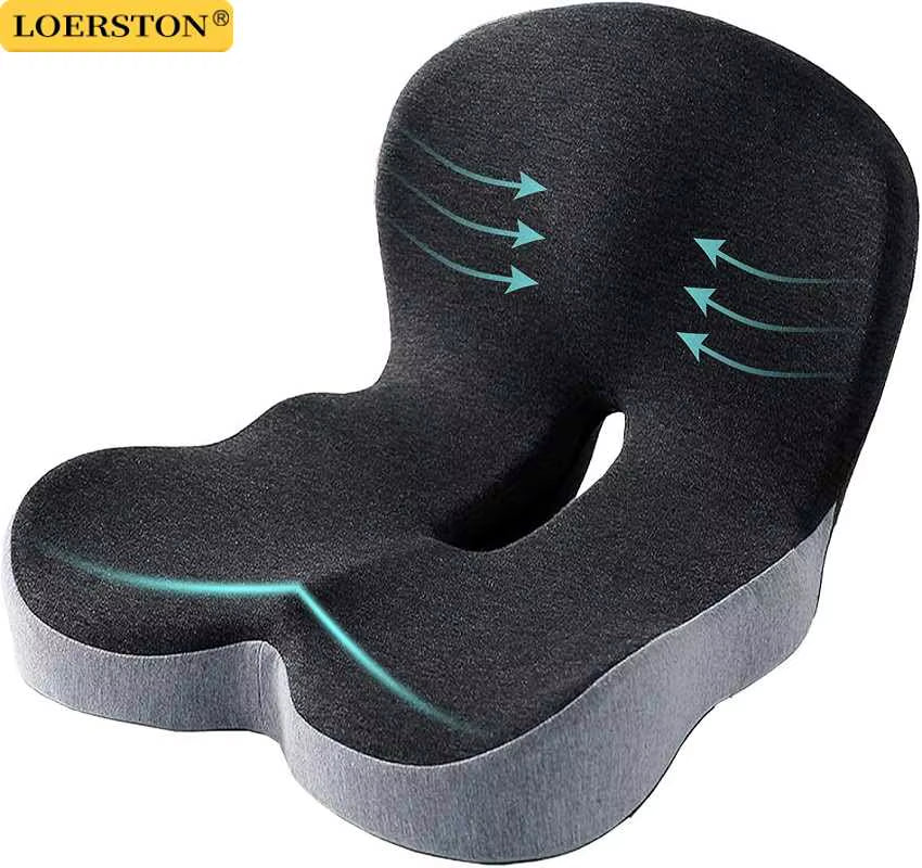 Memory Foam Cushion Interior Accessories Pillow Car Seat Waist Pillow Lumbar Support Office Pillow Chair Cushion